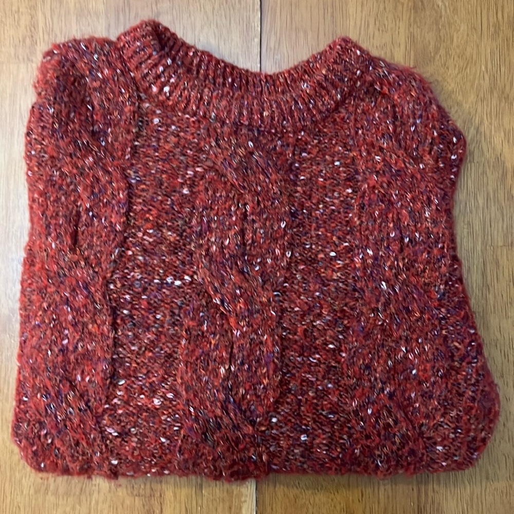 a new day red sweater